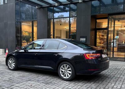 Business class-car-in-front-of-the-hotel-Mona-in-Belgrade