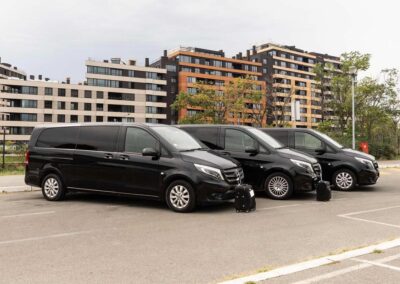 Flee of Mercedes V minivans