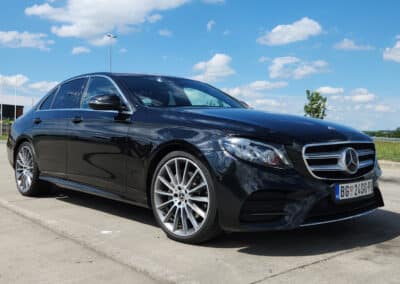 Our Chauffeur-driven Mercedes on a transfer from Belgrade